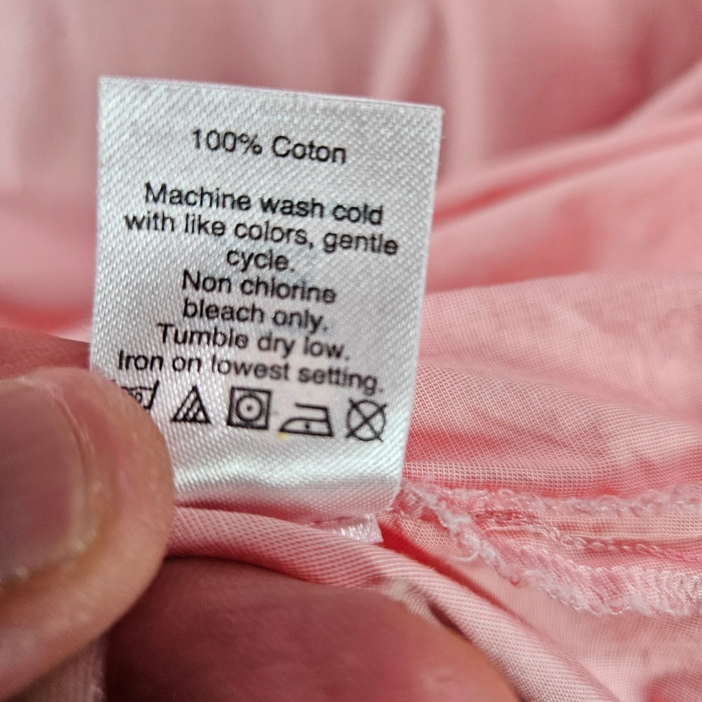 J.Crew Womens Pink Cotton Ruffle Tie Sleeve Blouse Top Medium Keyhole Back - Picture 5 of 10